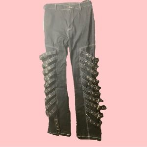 Grunge buckle pants